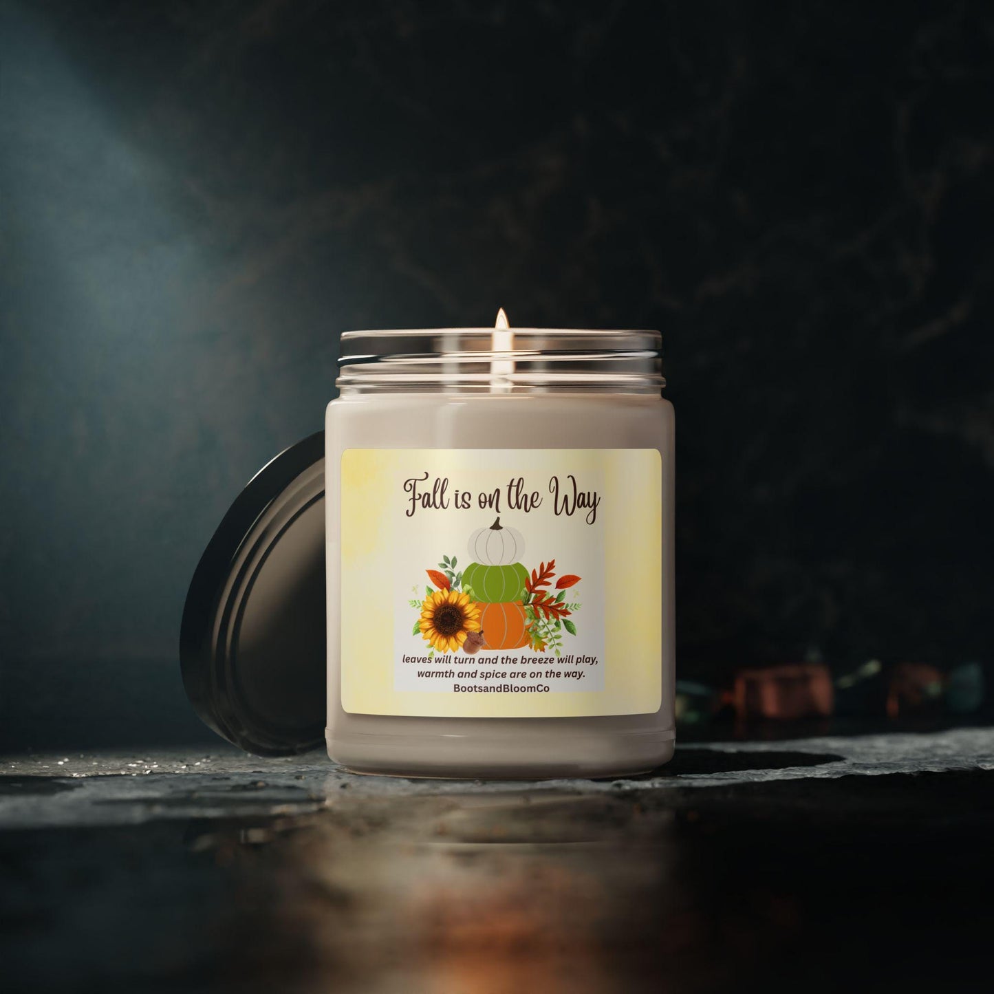 Fall Scented Soy Candle: Autumn Decor, Cozy Home Ambiance