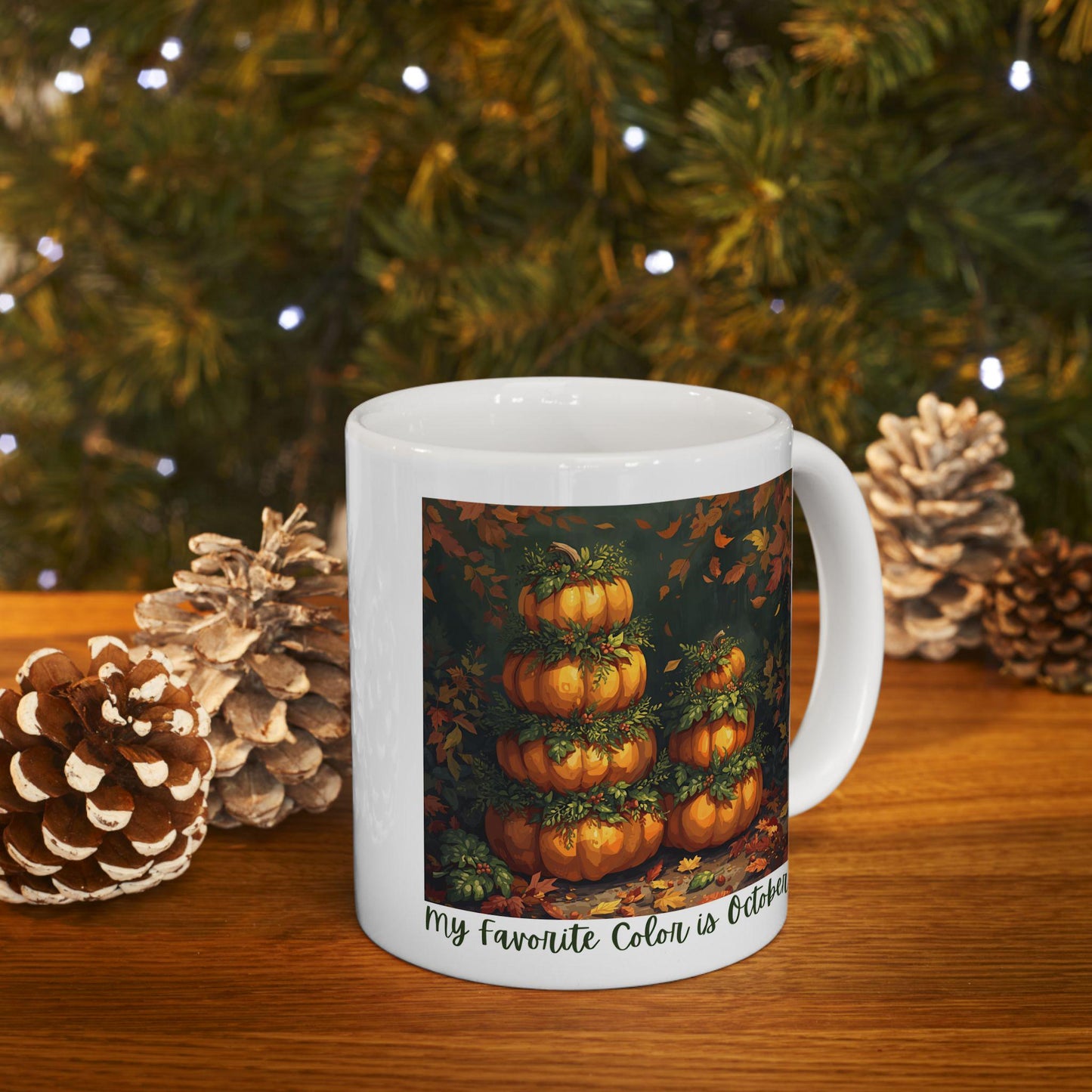 Festive Pumpkin Harvest Ceramic Mug, Fall Coffee Cup, Autumn Decor, Halloween Drinkware, Thanksgiving Gift