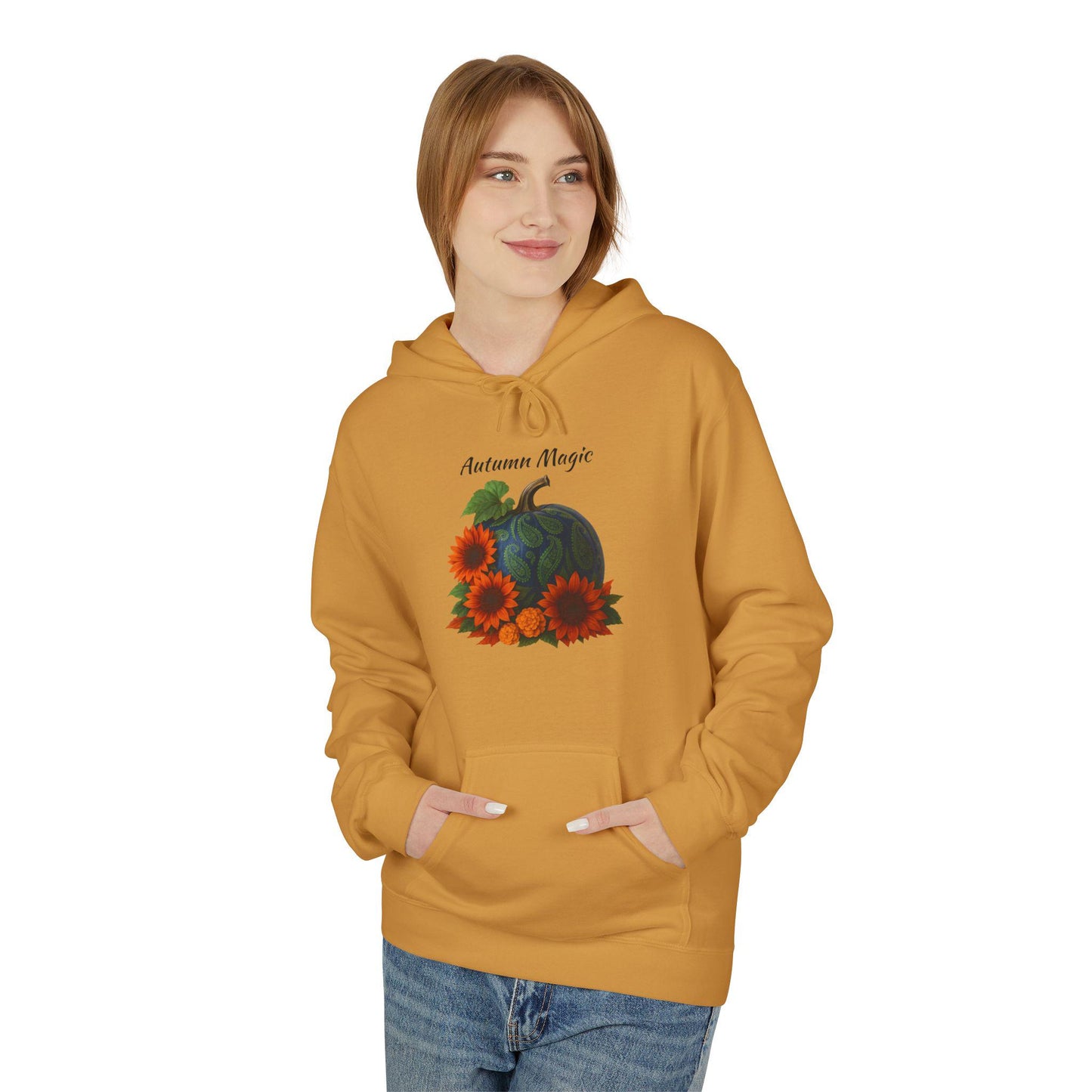 Autumn Vibes Fleece Hoodie,  Fall Fashion, Unisex Sweatshirt, 80% Cotton shirt made with socially conscious manufacturing standards