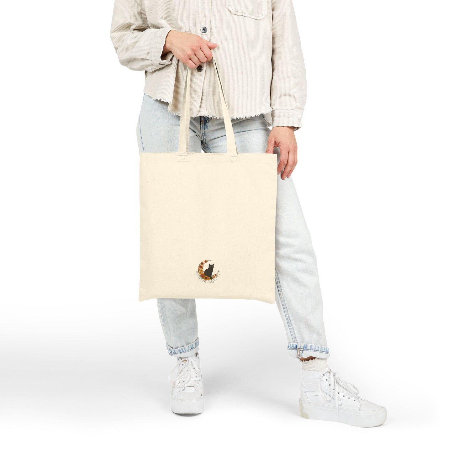 Serene Nature Cotton Canvas Tote Bag: Eco-Friendly Shopping