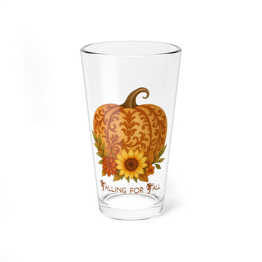 Pumpkin Mixing Glass: 16oz Autumn Barware, Thanksgiving Decor