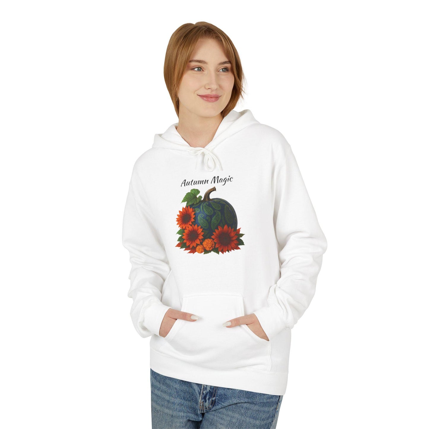 Autumn Vibes Fleece Hoodie,  Fall Fashion, Unisex Sweatshirt, 80% Cotton shirt made with socially conscious manufacturing standards