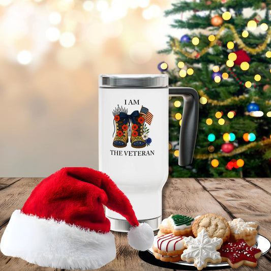 Veteran Travel Mug Work Friendly Stainless Steel Travel Mug with Handle Gift for Self or Her