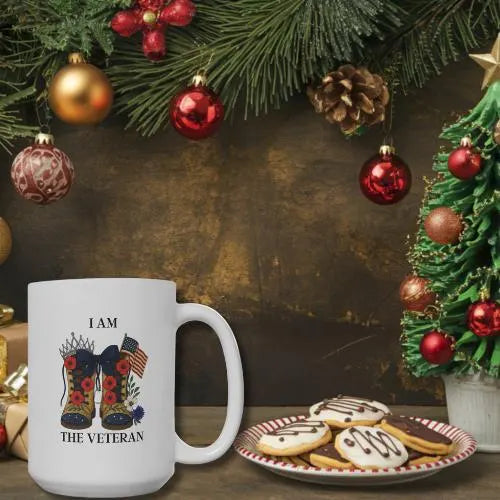 Female Veteran Tribute Mug Patriotic Coffee Cup Gift