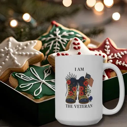 Female Veteran Tribute Mug Patriotic Coffee Cup Gift